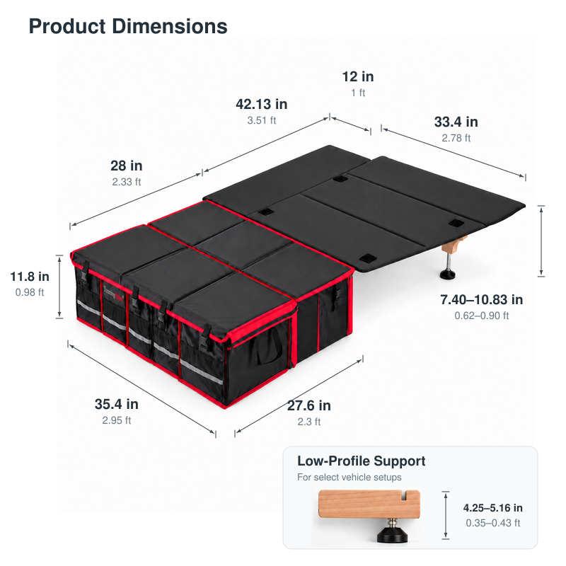 ROAMLEN Stowbed — Foldable Car Bed with Storage II（coming soon）